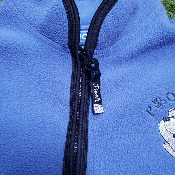 Vintage Disney Sweater Womens Small Gray Pooh Fleeece Pullover 1/4 Zip H1 - Picture 4 of 8